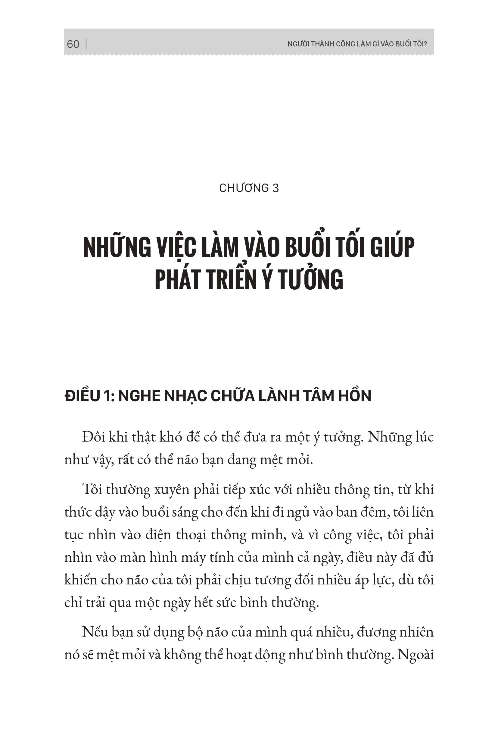 người thành công làm gì vào buổi tối?