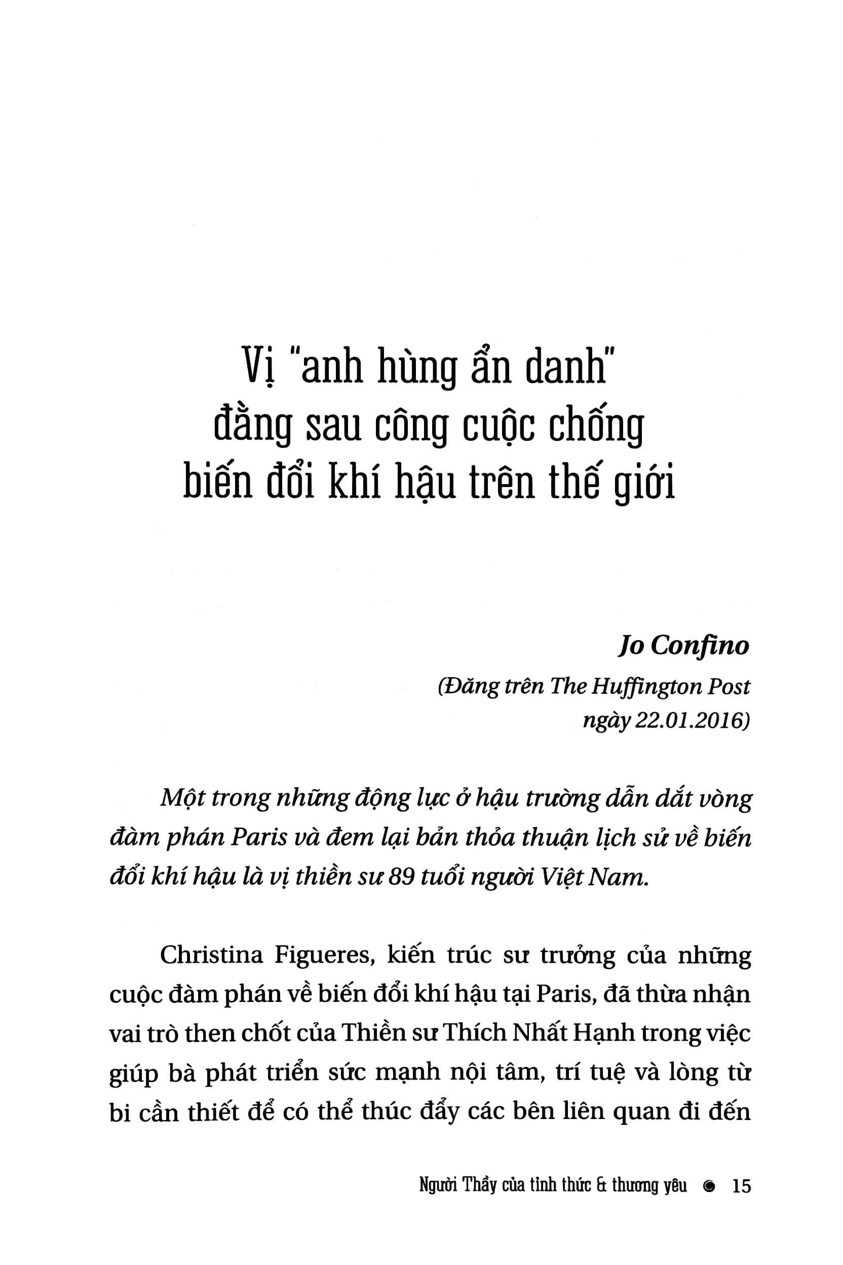 người thầy của tỉnh thức & thương yêu