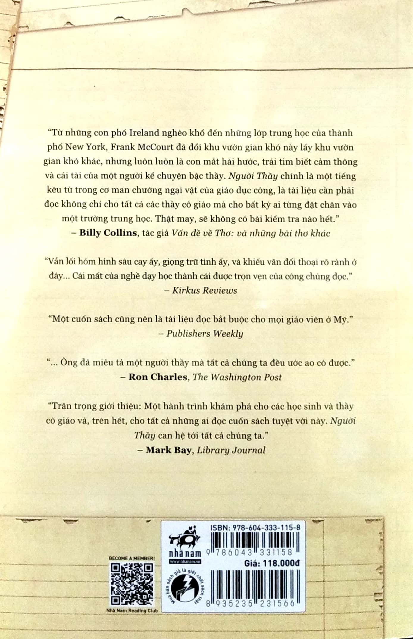 người thầy - hồi ức của một nhà giáo mỹ (tái bản 2021)