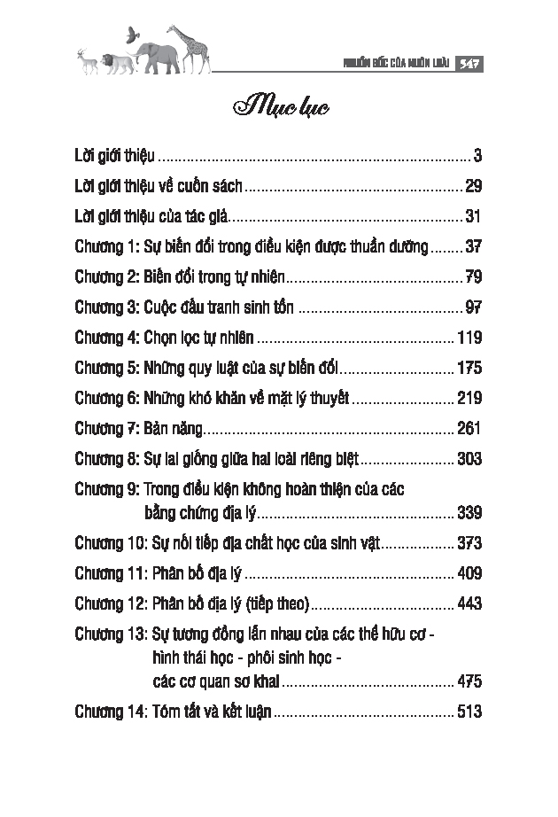 nguồn gốc của muôn loài