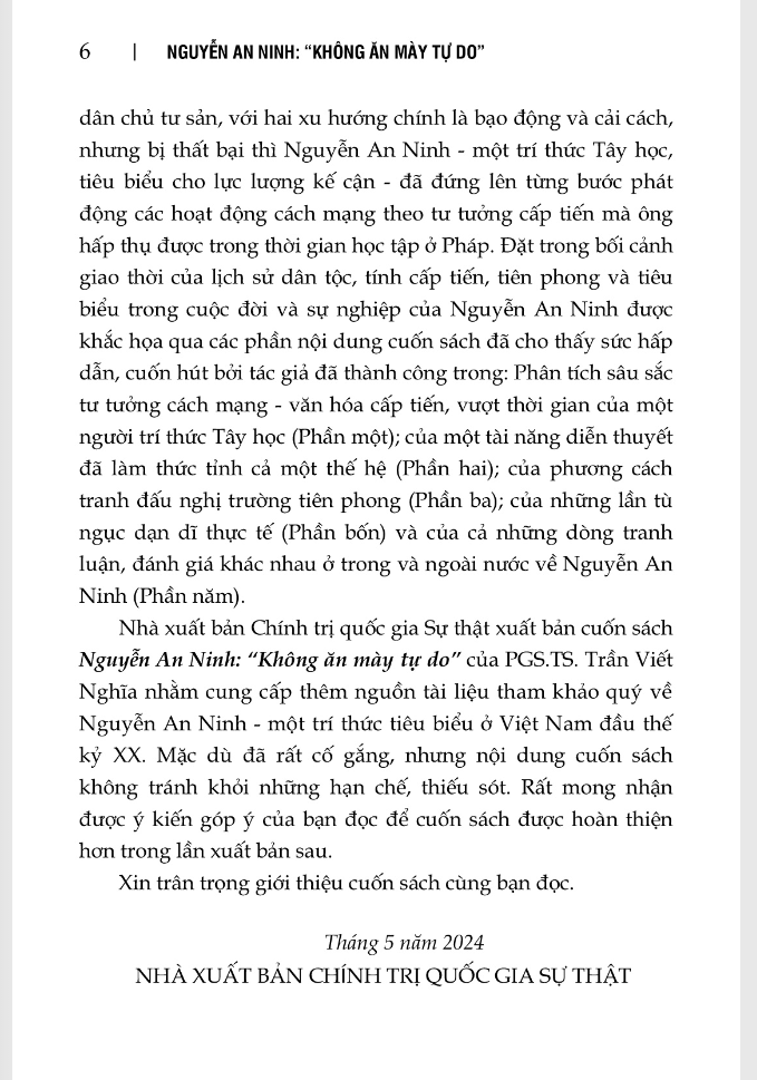 nguyễn an ninh - “không ăn mày tự do”