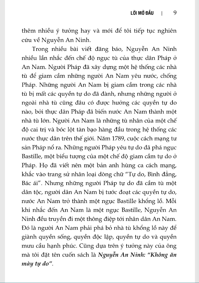 nguyễn an ninh - “không ăn mày tự do”