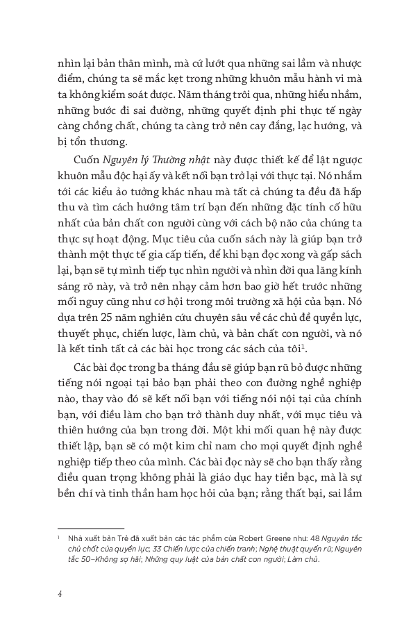 nguyên lý thường nhật - 366 suy ngẫm về quyền lực, quyến rũ, làm chủ, chiến lược, và bản chất con người