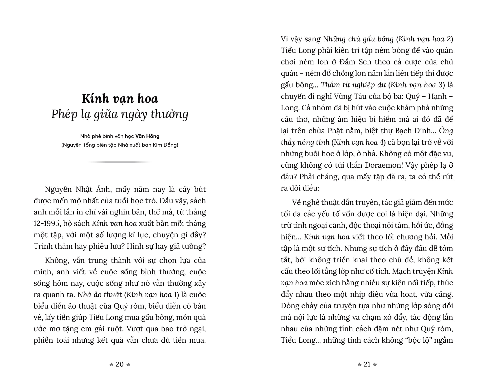 Nguyễn Nhật Ánh Và Kính Vạn Hoa - Chuyện Từ A Đến Z