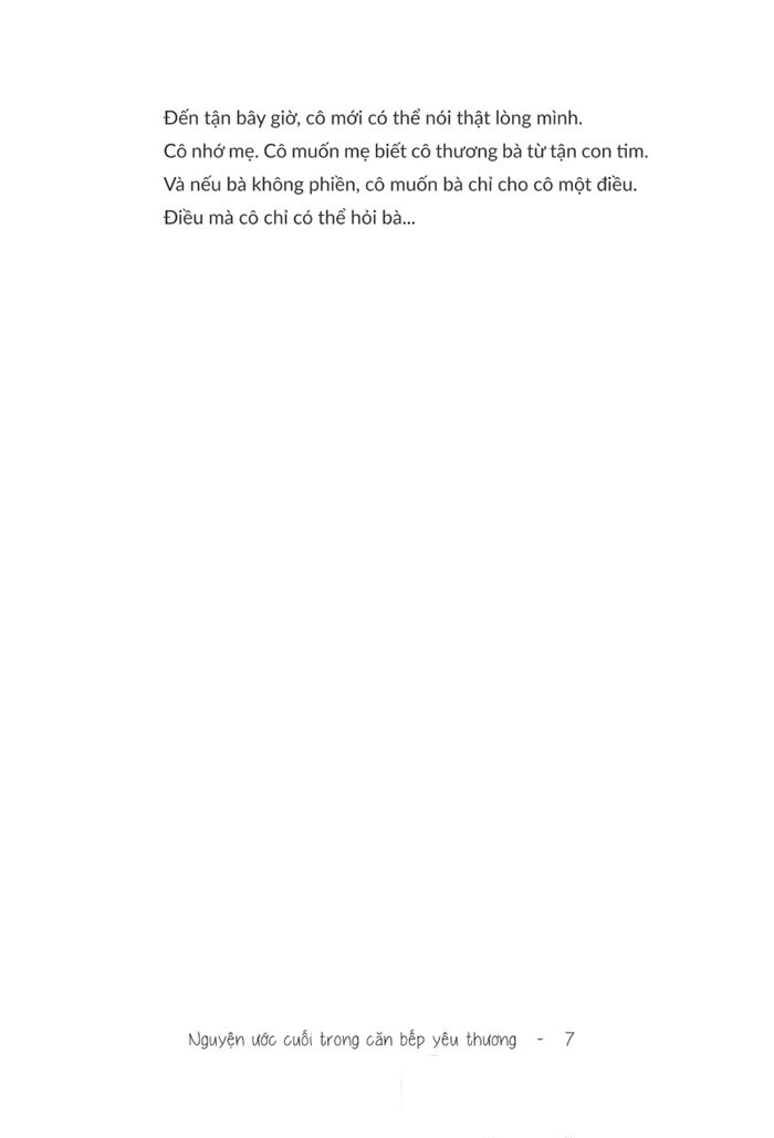 nguyện ước cuối trong căn bếp yêu thương