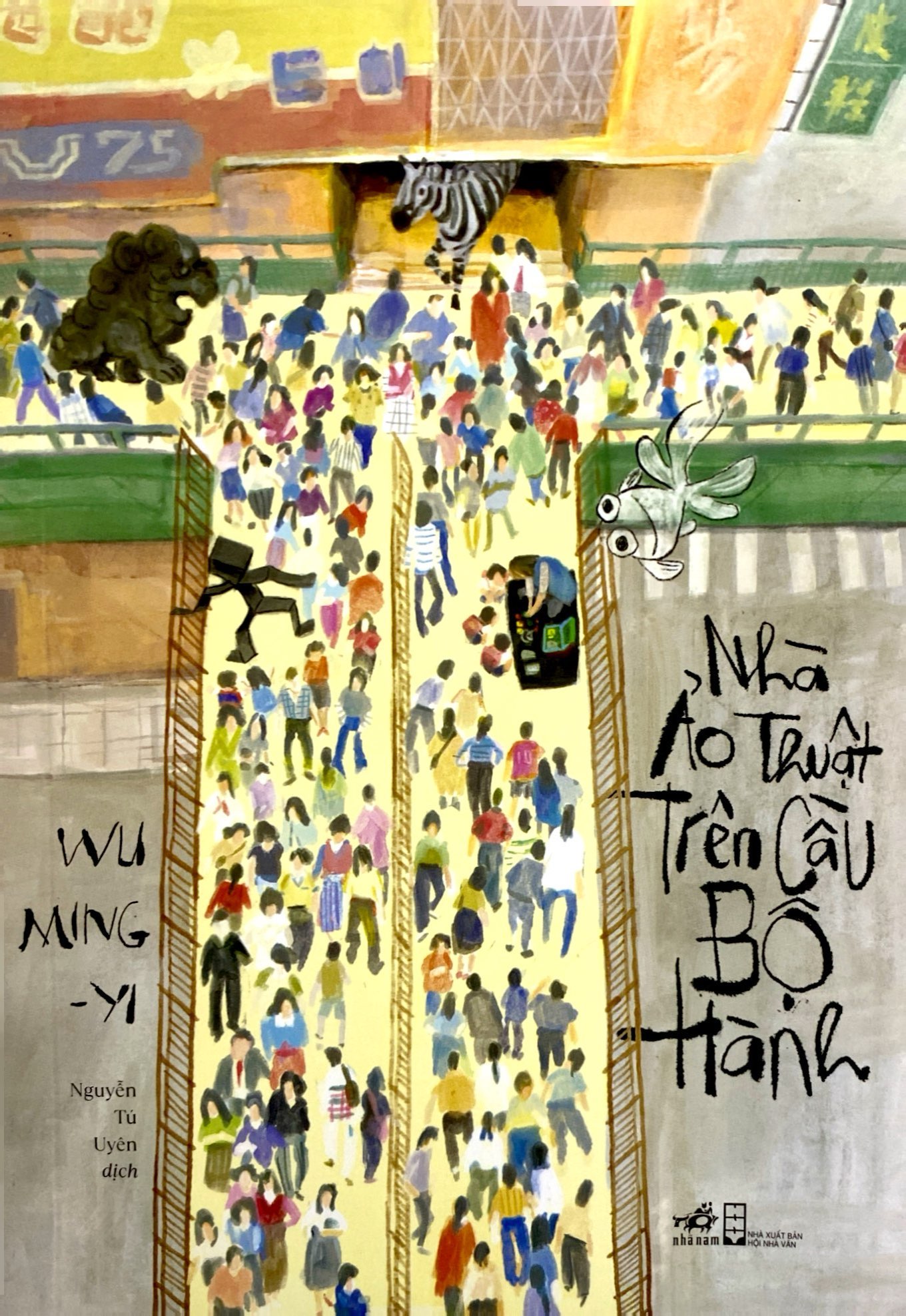 nhà ảo thuật trên cầu bộ hành