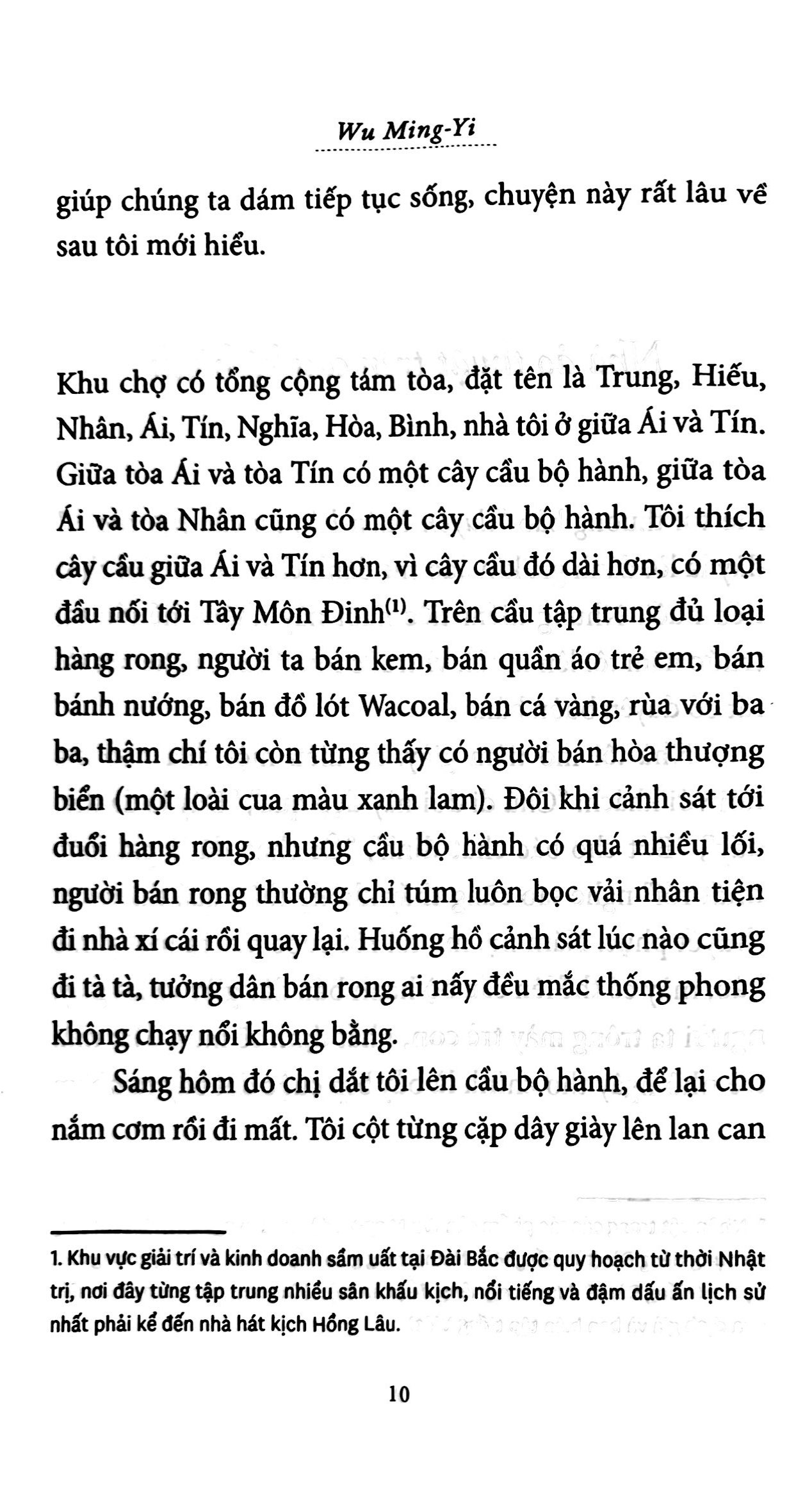 nhà ảo thuật trên cầu bộ hành