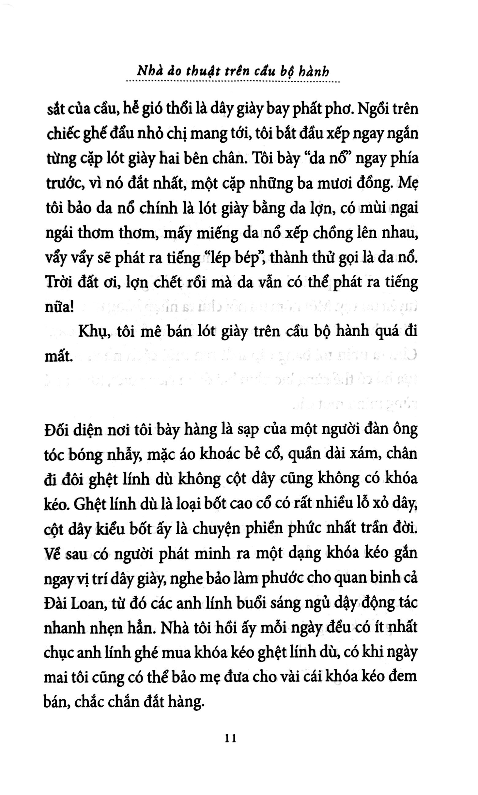 nhà ảo thuật trên cầu bộ hành