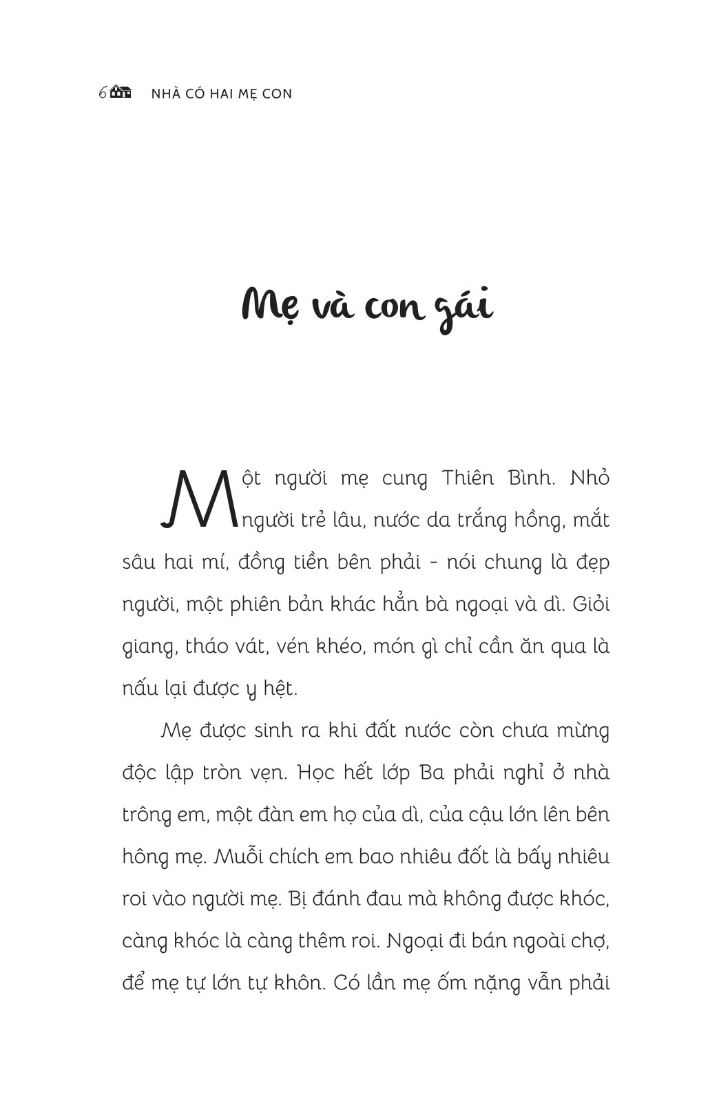 nhà có hai mẹ con