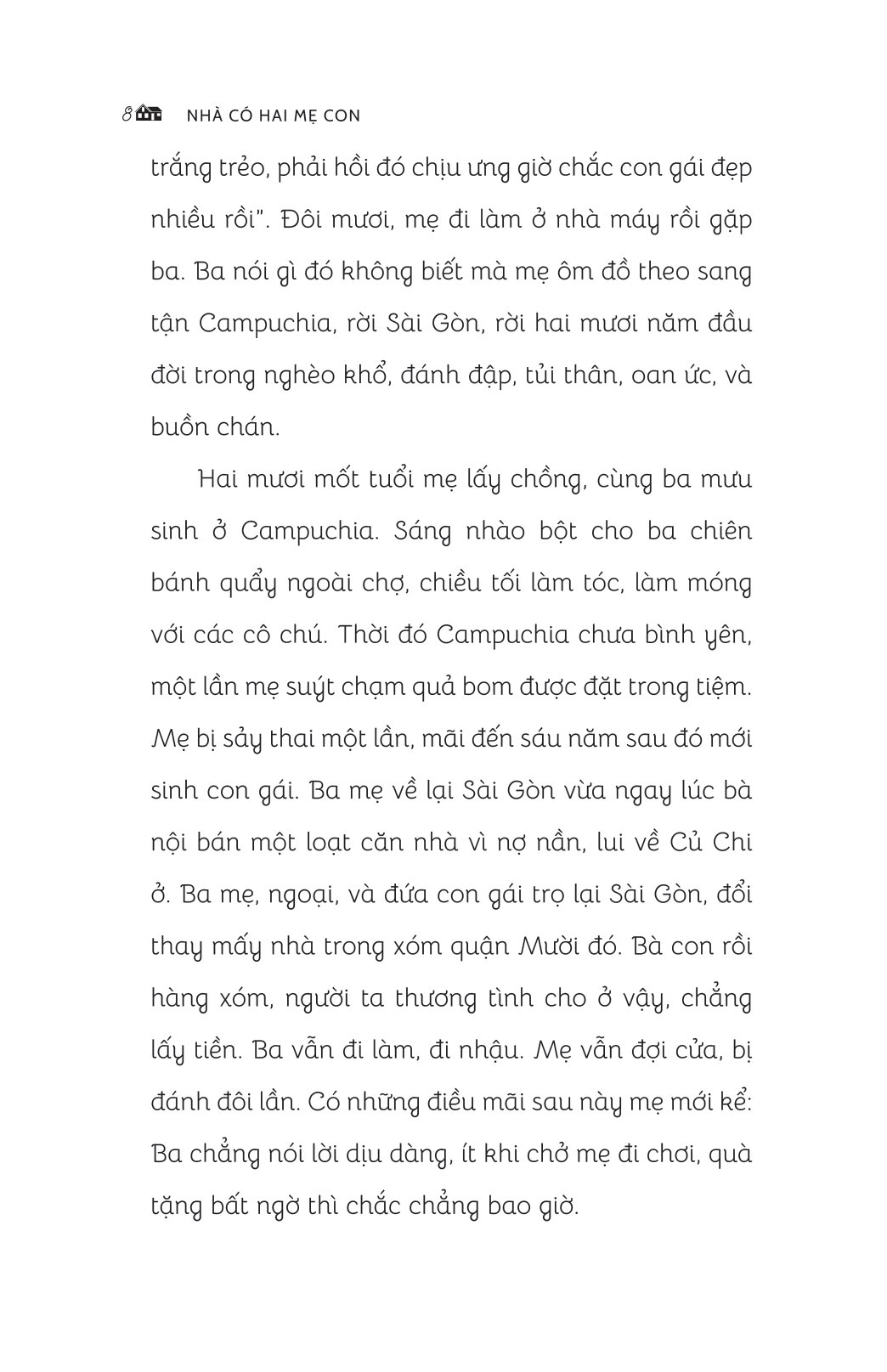 nhà có hai mẹ con