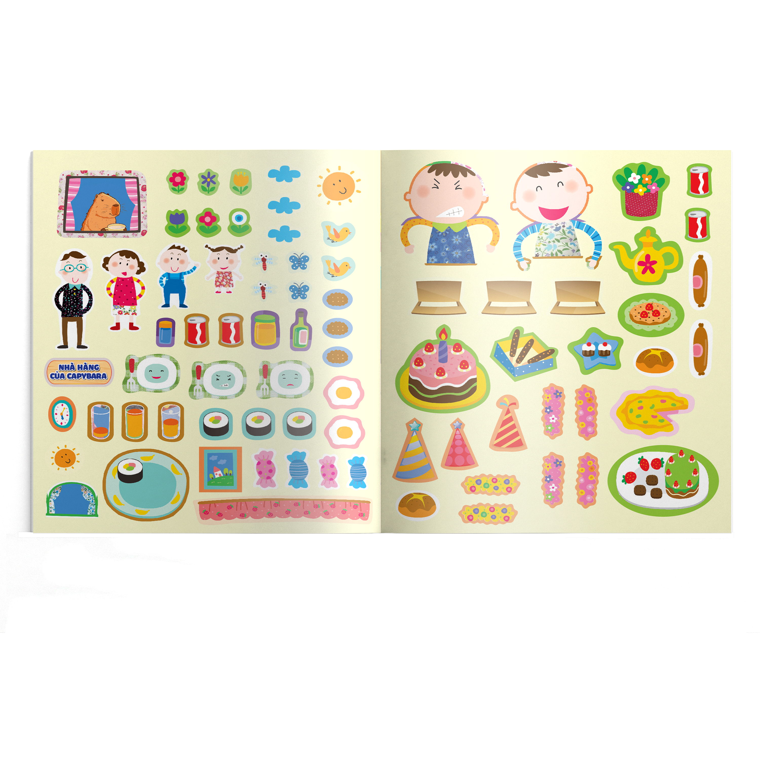 nhà hàng của capybara- sticker sáng tạo cq