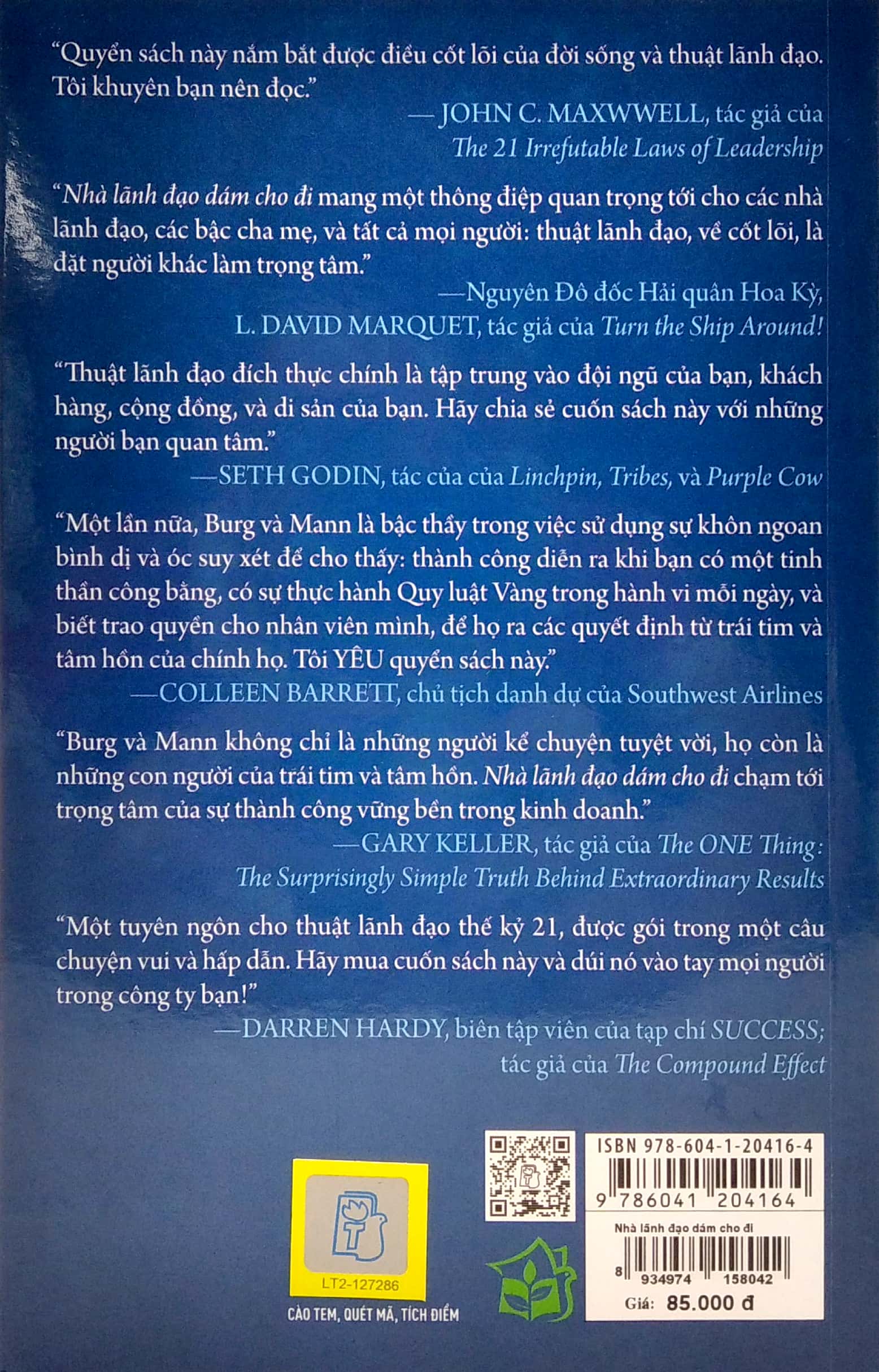 nhà lãnh đạo dám cho đi