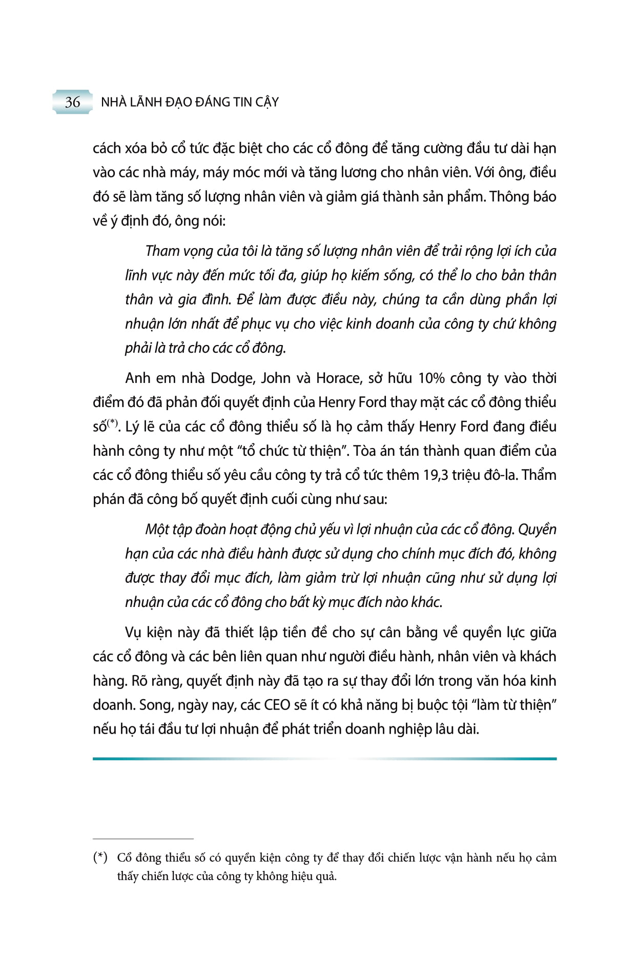 nhà lãnh đạo đáng tin cậy