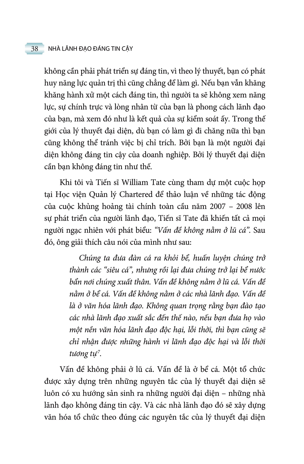 nhà lãnh đạo đáng tin cậy