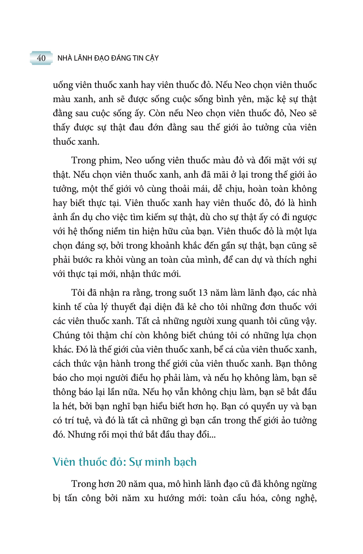 nhà lãnh đạo đáng tin cậy