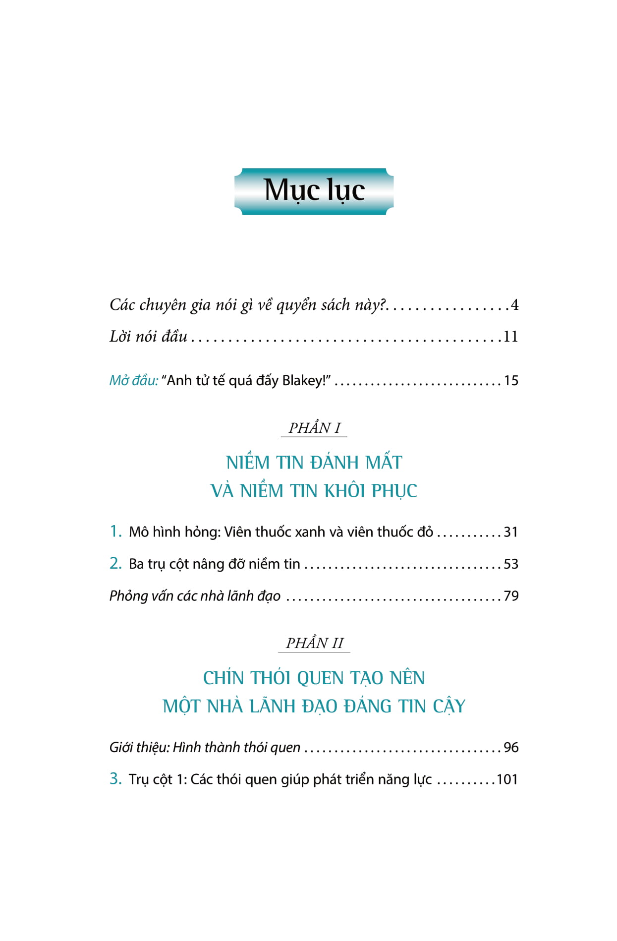 nhà lãnh đạo đáng tin cậy