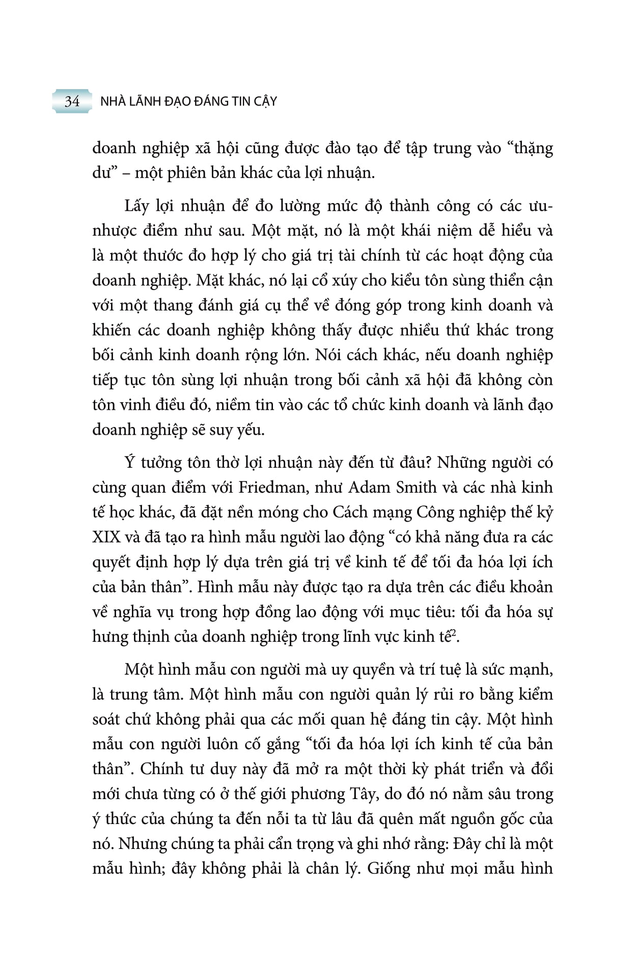 nhà lãnh đạo đáng tin cậy