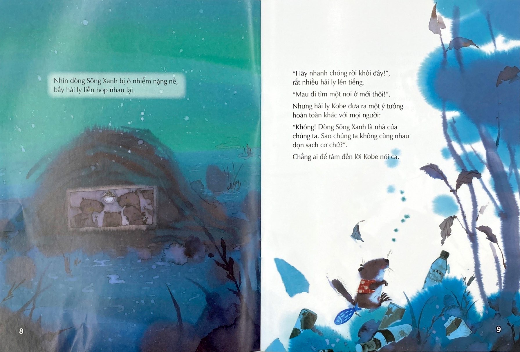 nhà lãnh đạo nhí - hải ly nhỏ bên dòng sông xanh