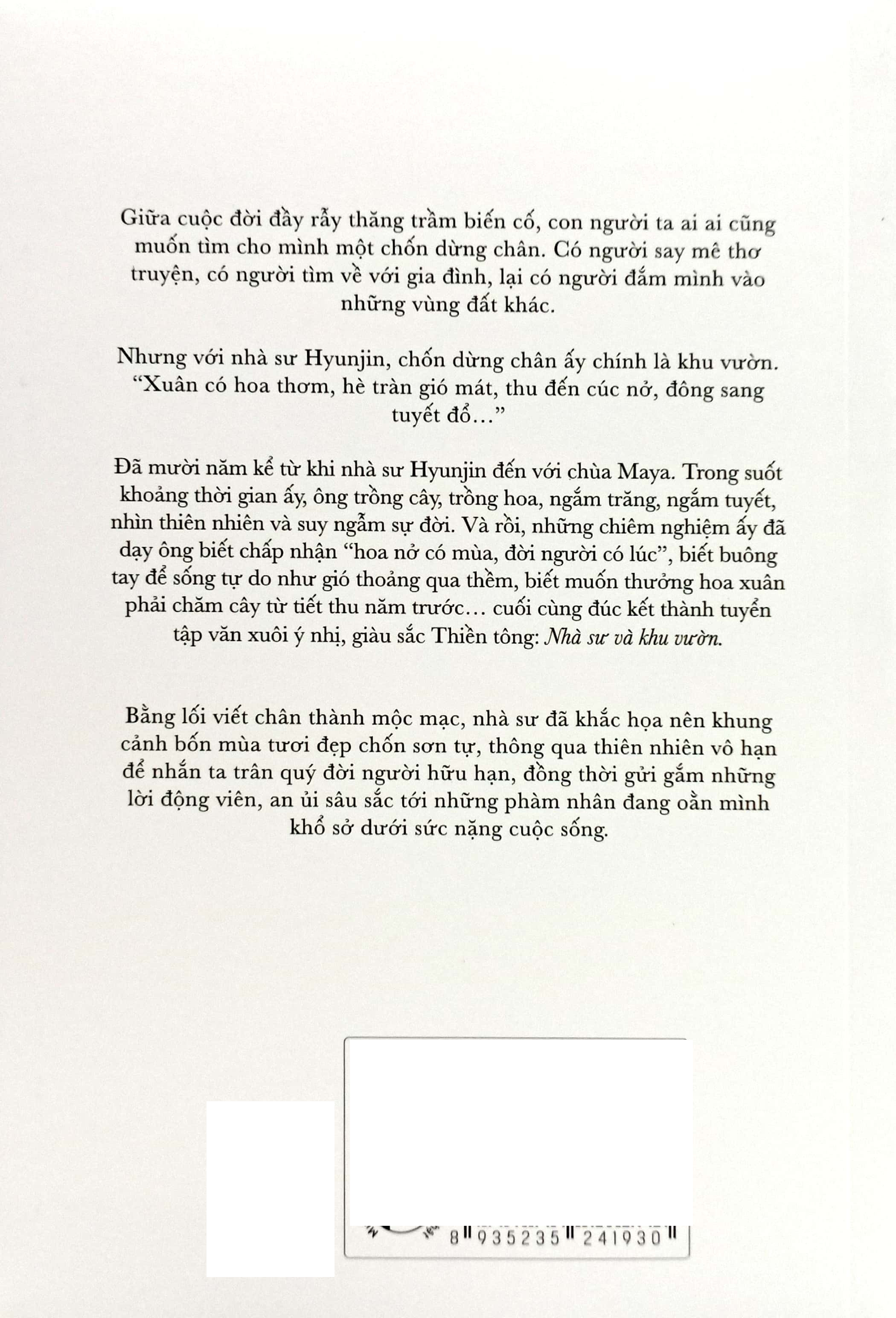 nhà sư và khu vườn