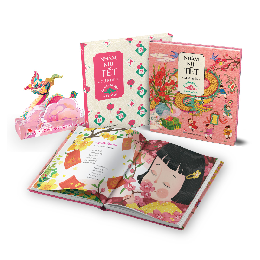 nhâm nhi tết giáp thìn - ấn phẩm đặc biệt - bìa cứng - tặng kèm hộp + mô hình lắp ghép rồng 3d