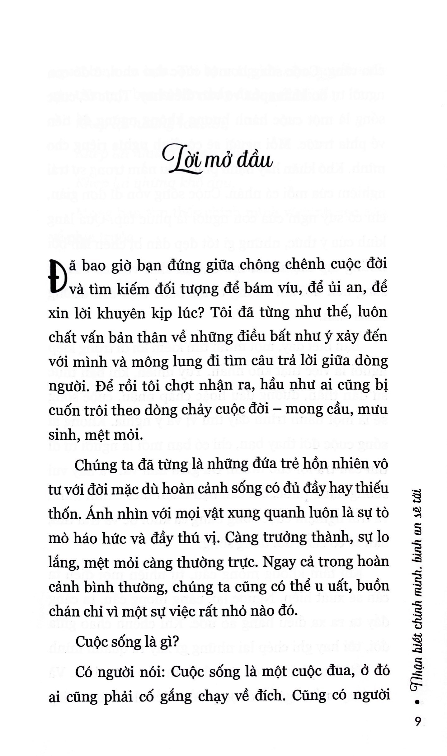 nhận biết chính mình bình an sẽ tới