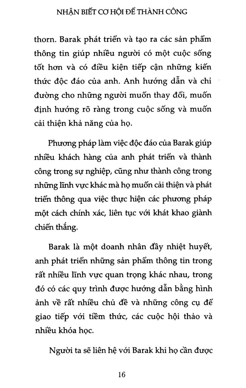 nhận biết cơ hội để thành công