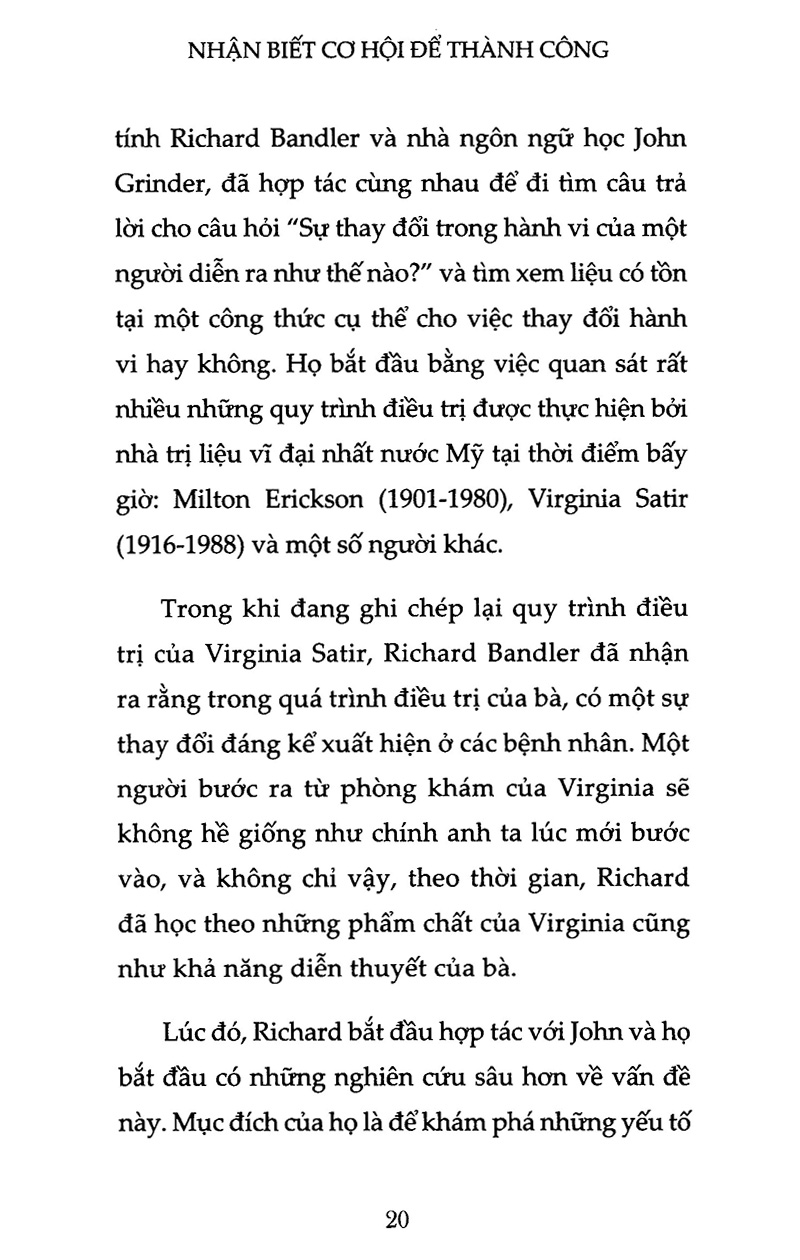 nhận biết cơ hội để thành công