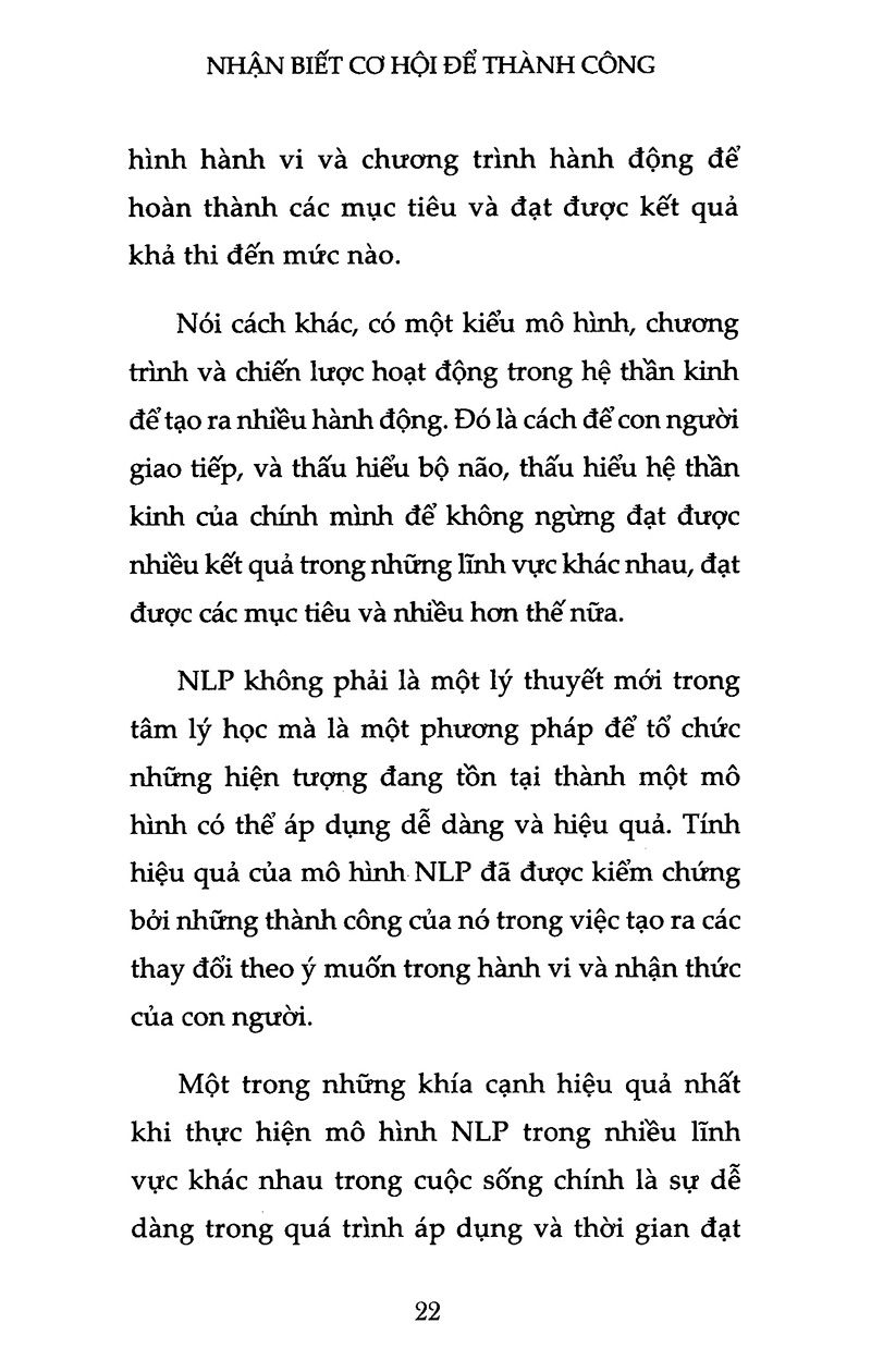 nhận biết cơ hội để thành công