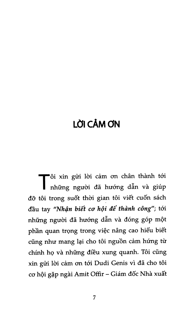 nhận biết cơ hội để thành công