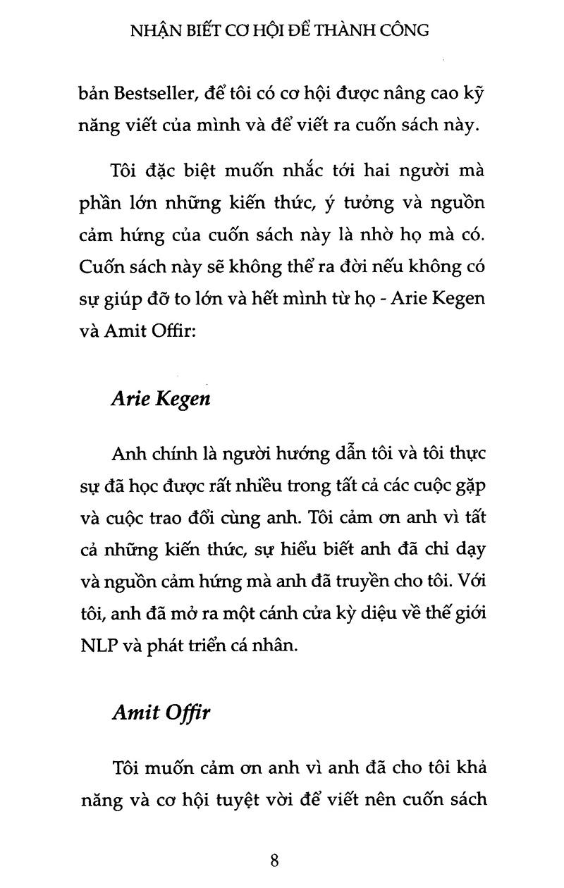 nhận biết cơ hội để thành công