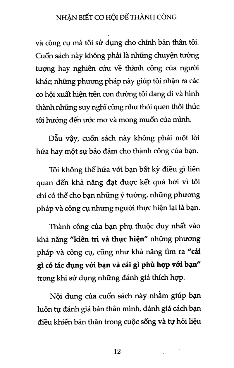 nhận biết cơ hội để thành công