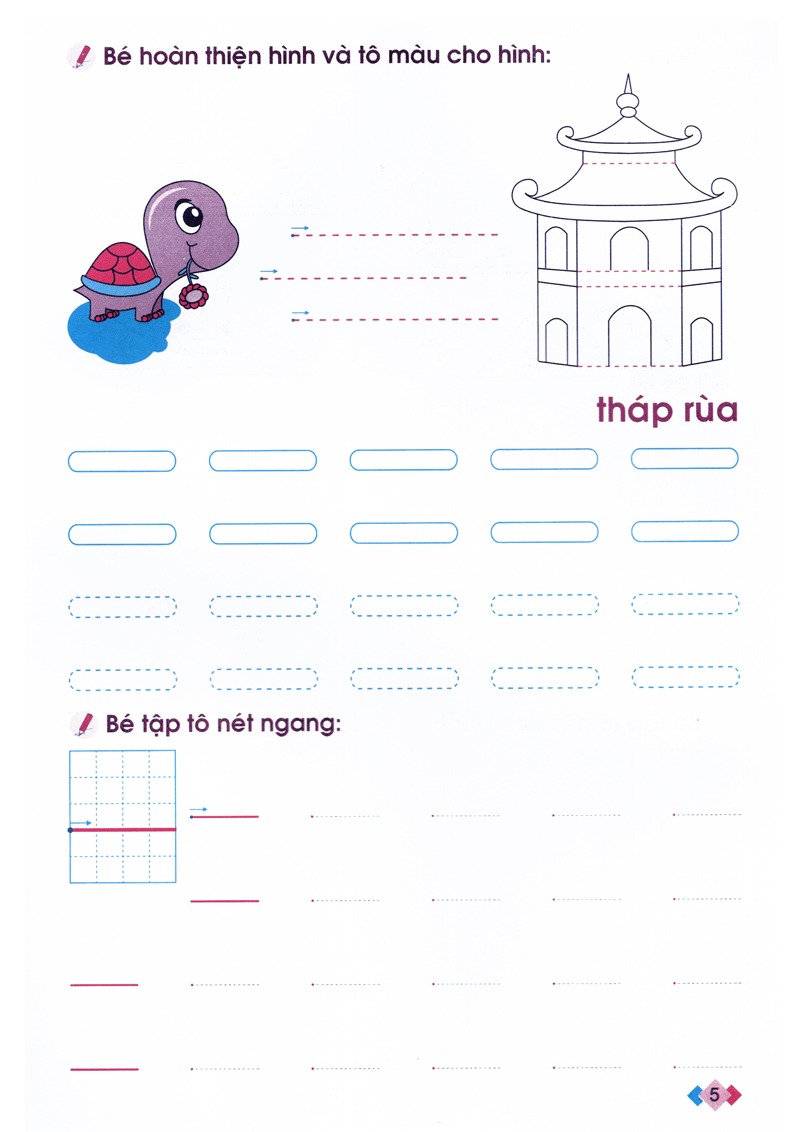 nhận biết và làm quen với nét cơ bản - dành cho bé 4-5 tuổi (tái bản 2024)