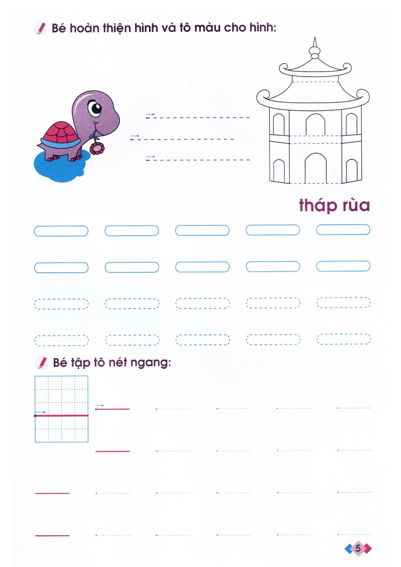 nhận biết và làm quen với nét cơ bản (dành cho trẻ 4 - 5 tuổi)