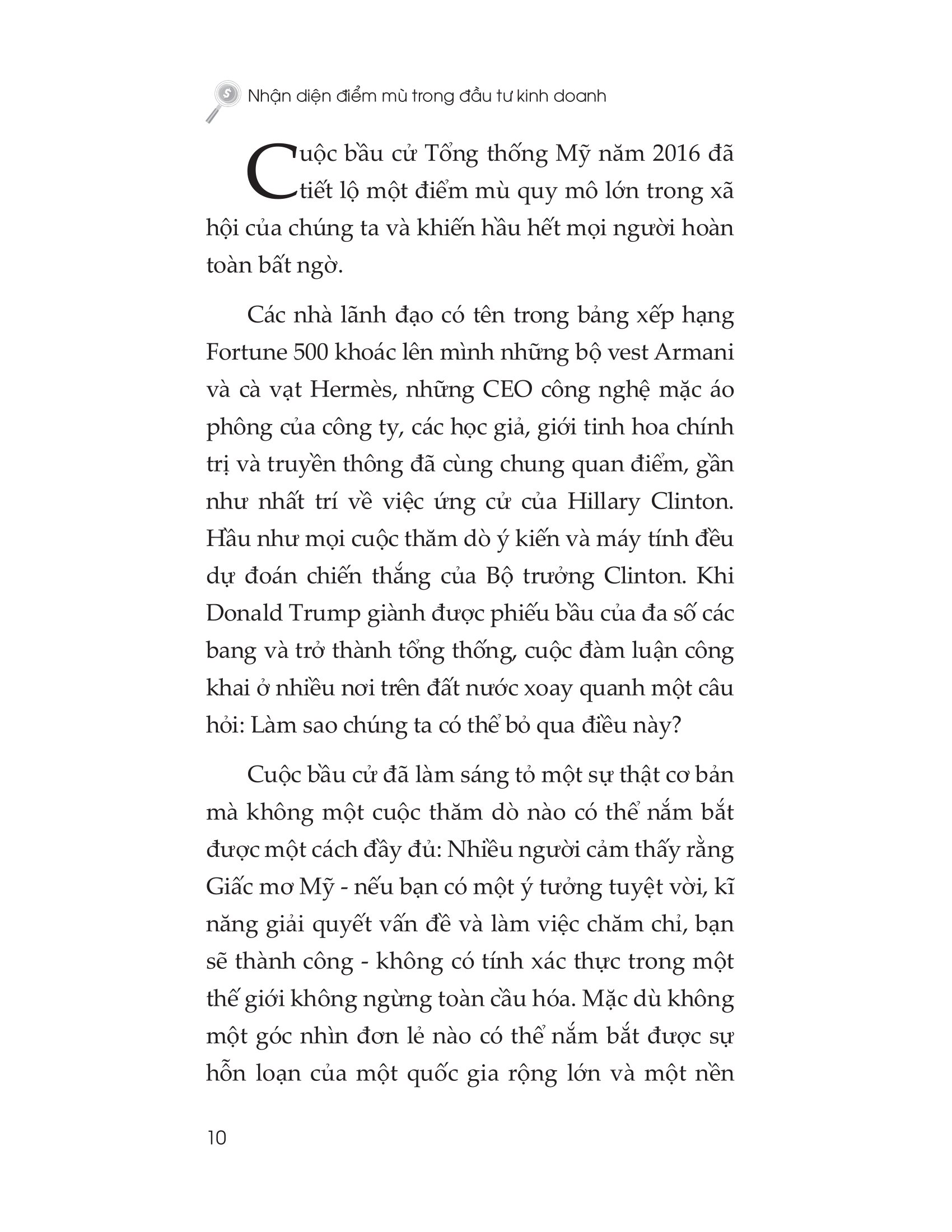 nhận diện điểm mù trong đầu tư kinh doanh