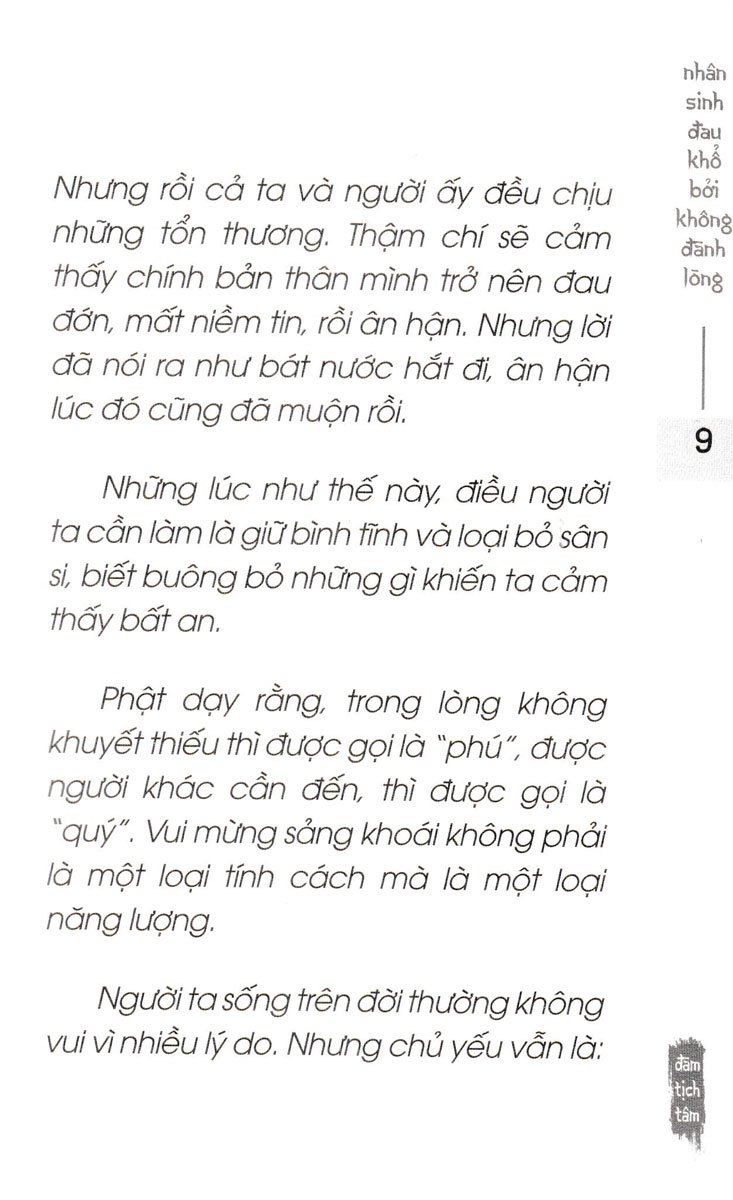 nhân sinh đau khổ bởi không đành lòng