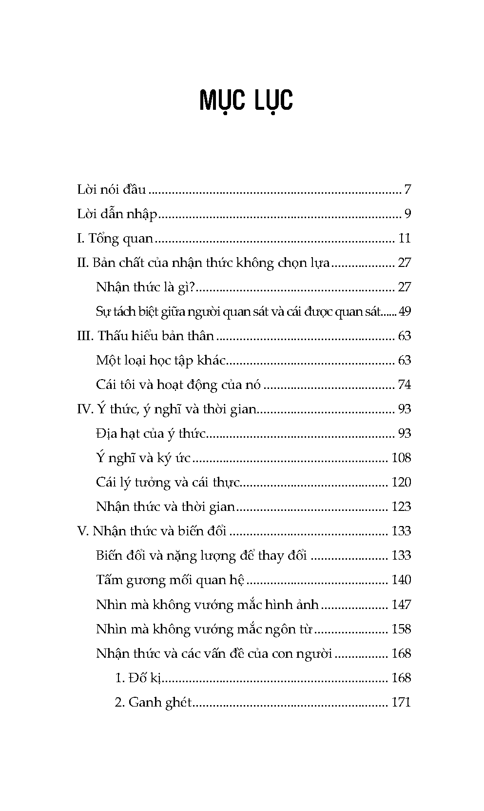 nhận thức không chọn lựa - vượt qua rào cản ý nghĩ và ngôn từ