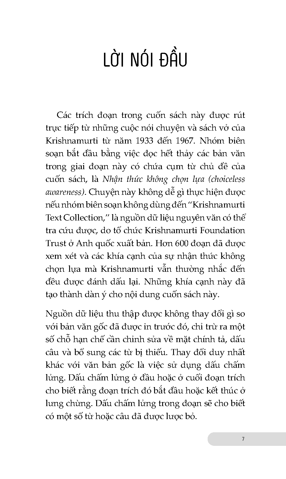 nhận thức không chọn lựa - vượt qua rào cản ý nghĩ và ngôn từ