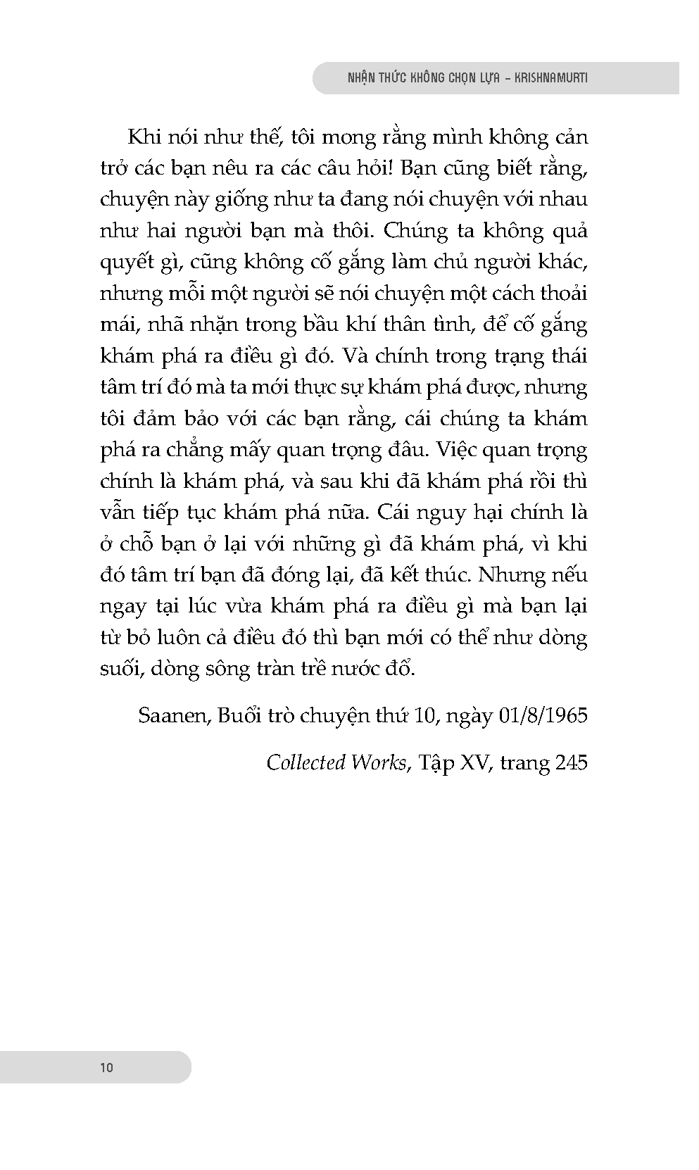 nhận thức không chọn lựa - vượt qua rào cản ý nghĩ và ngôn từ