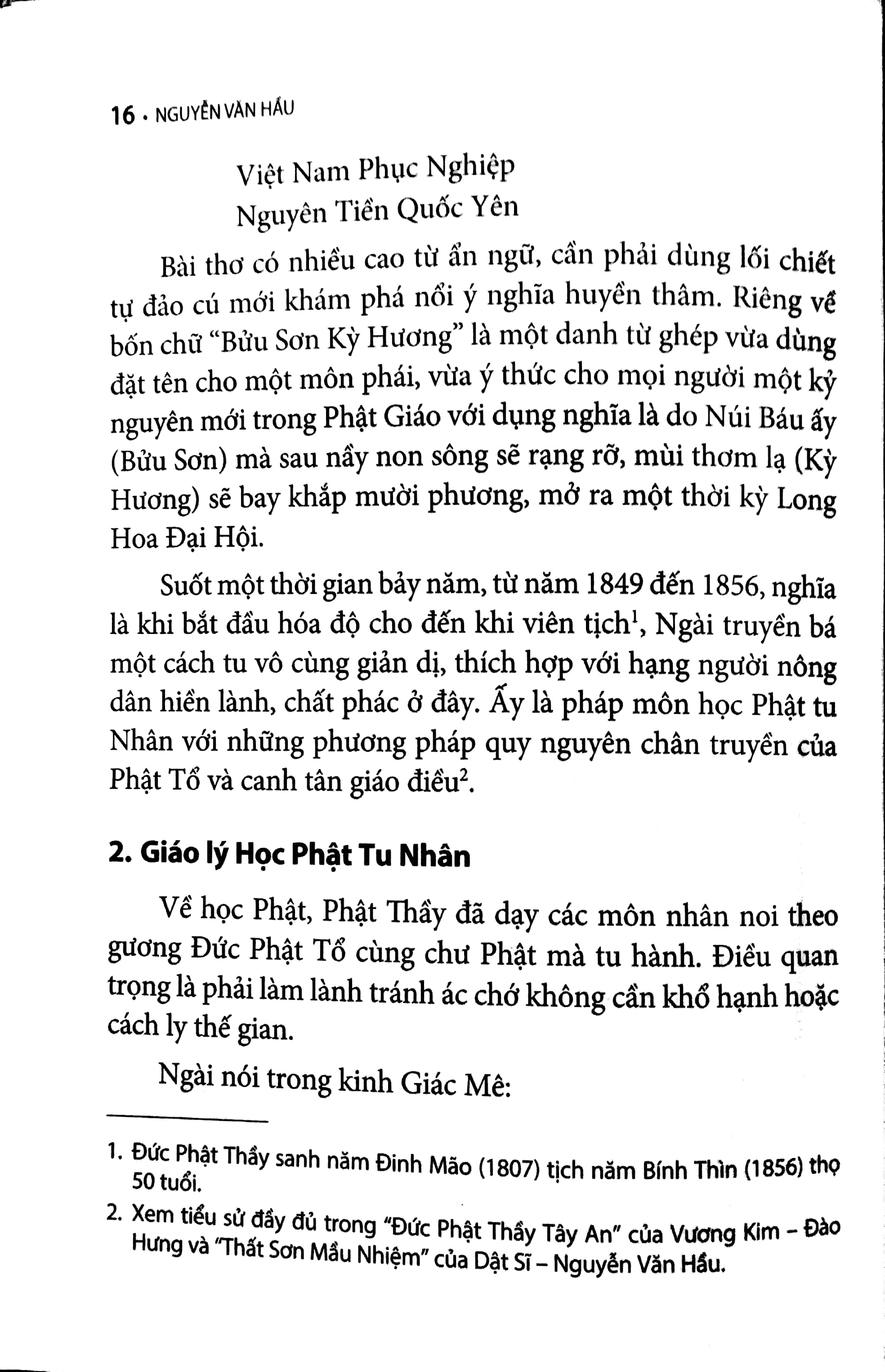 nhận thức phật giáo hòa hảo (2018)