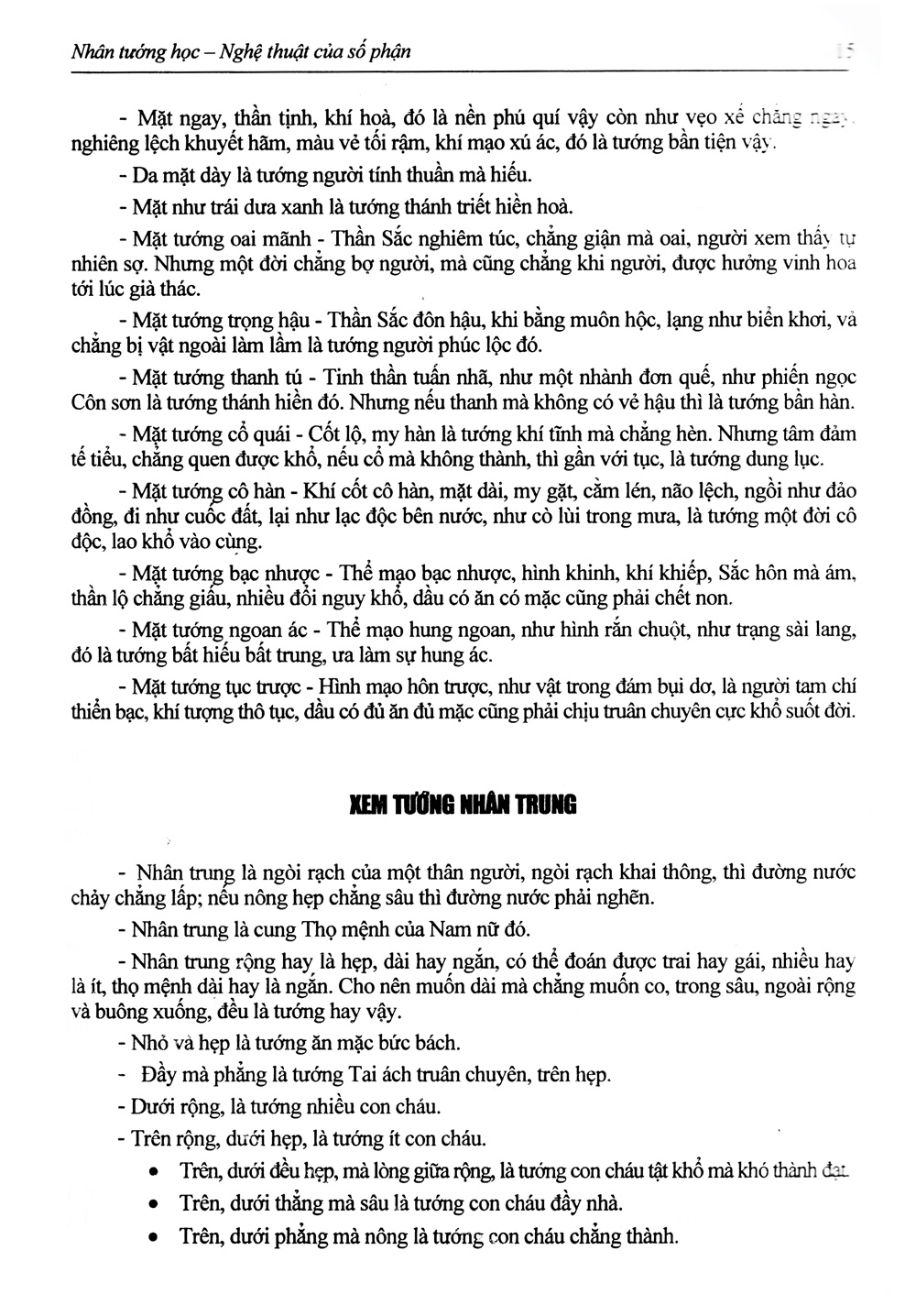 nhân tướng học - nghệ thuật của số phận