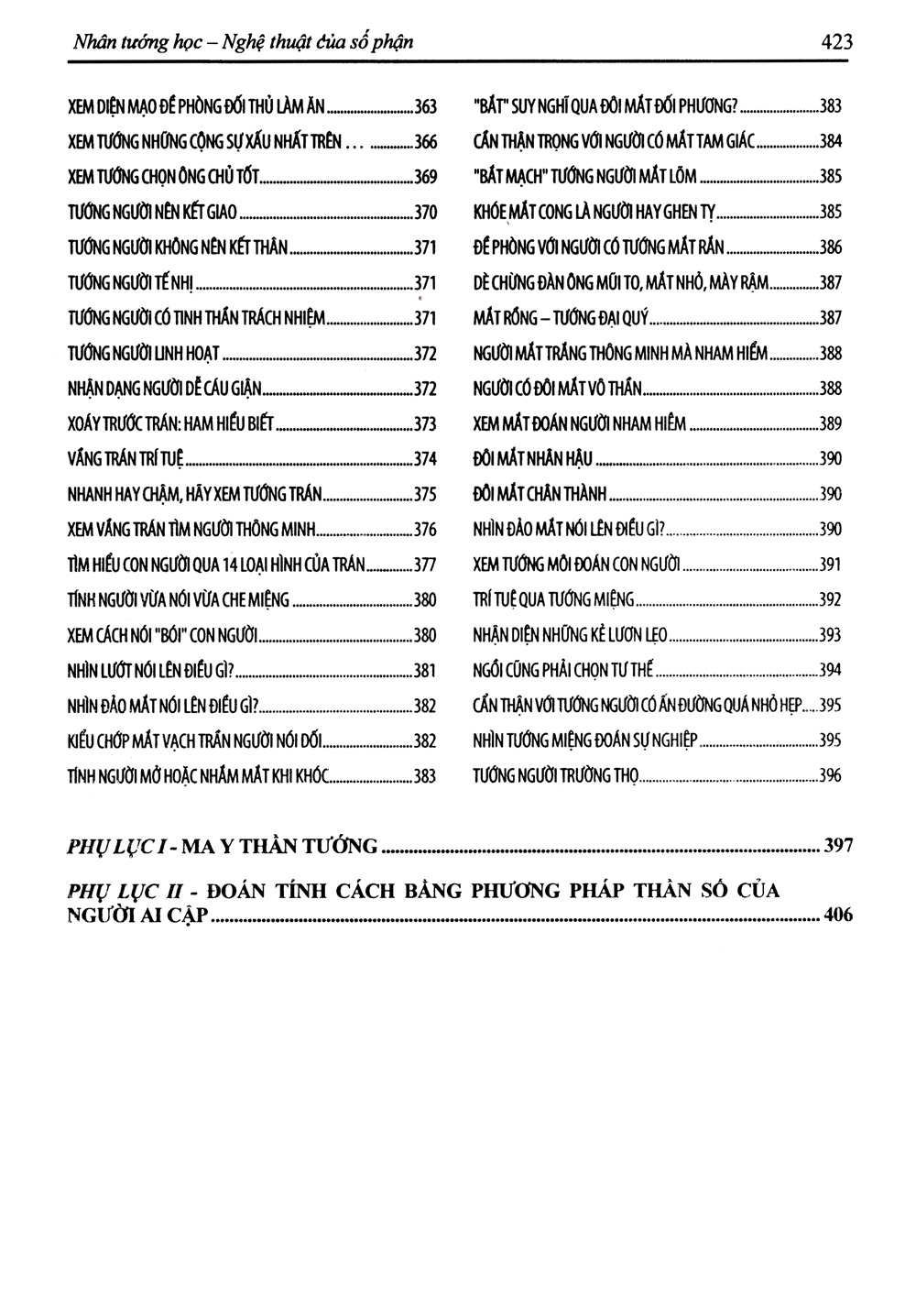 nhân tướng học - nghệ thuật của số phận