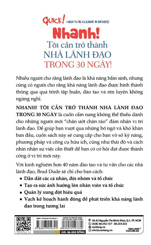 nhanh! tôi cần trở thành nhà lãnh đạo trong 30 ngày