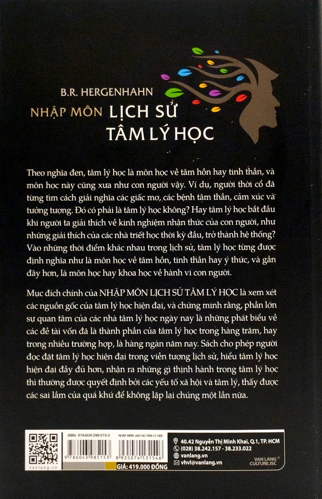nhập môn lịch sử tâm lý học - bìa cứng (tái bản 2023)