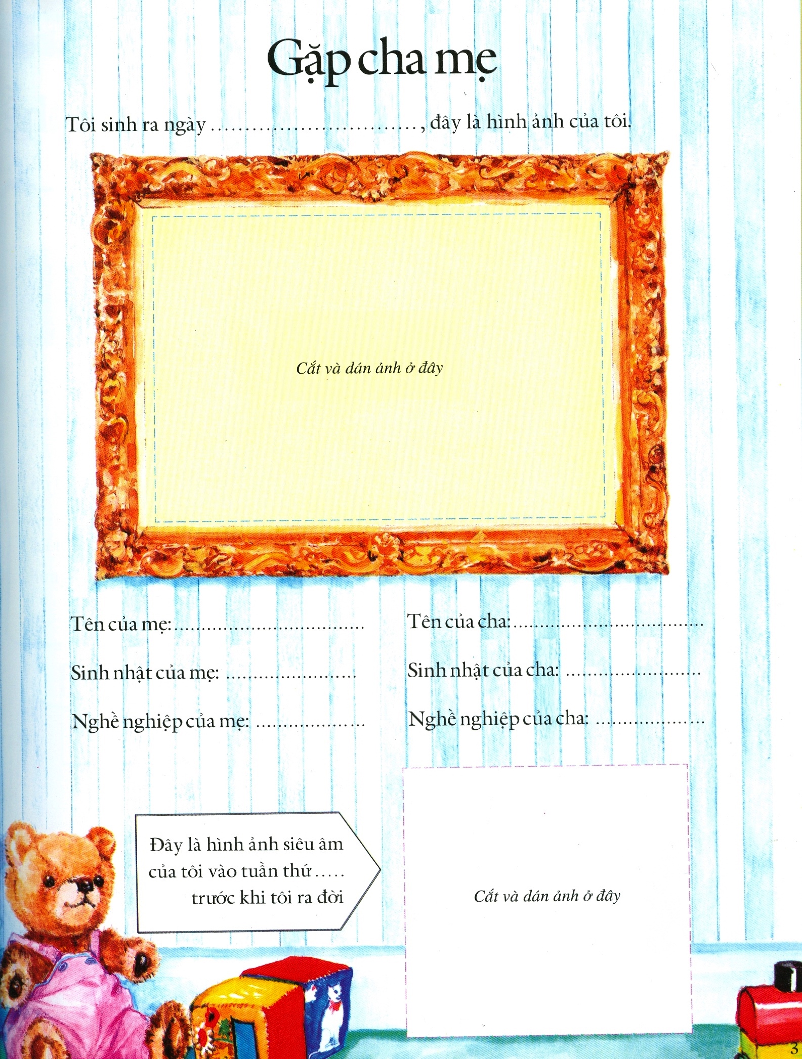 nhật ký 5 năm đầu đời của bé