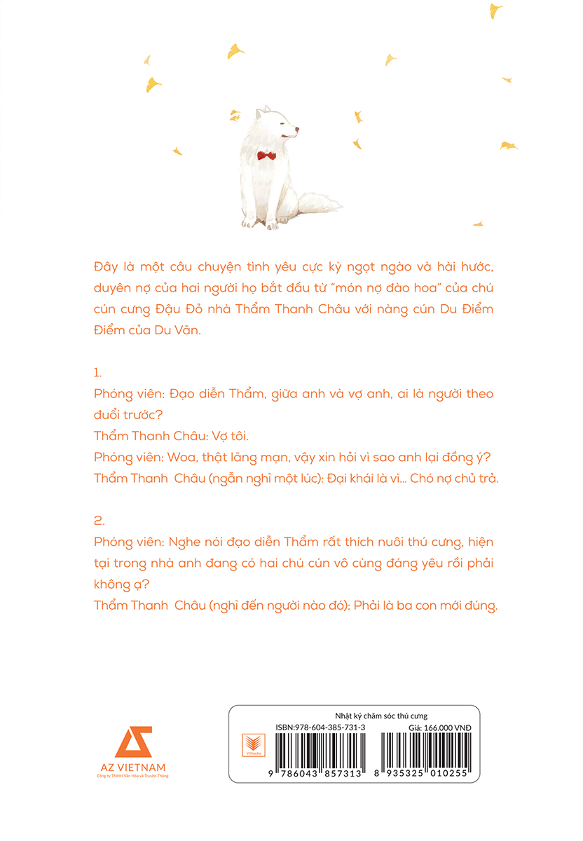 nhật ký chăm sóc thú cưng - tặng kèm bookmark