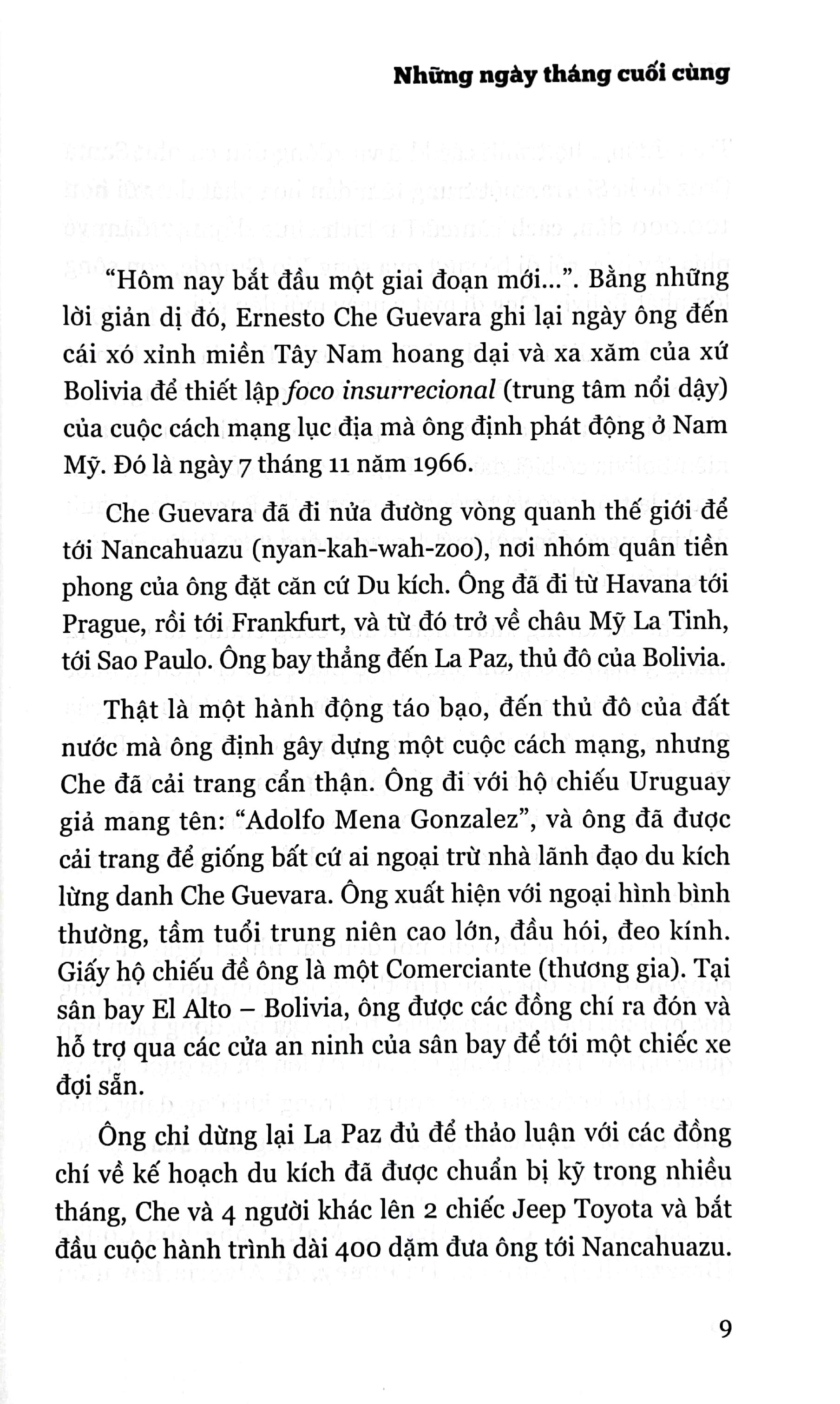 nhật ký che guevara - những ngày tháng cuối cùng