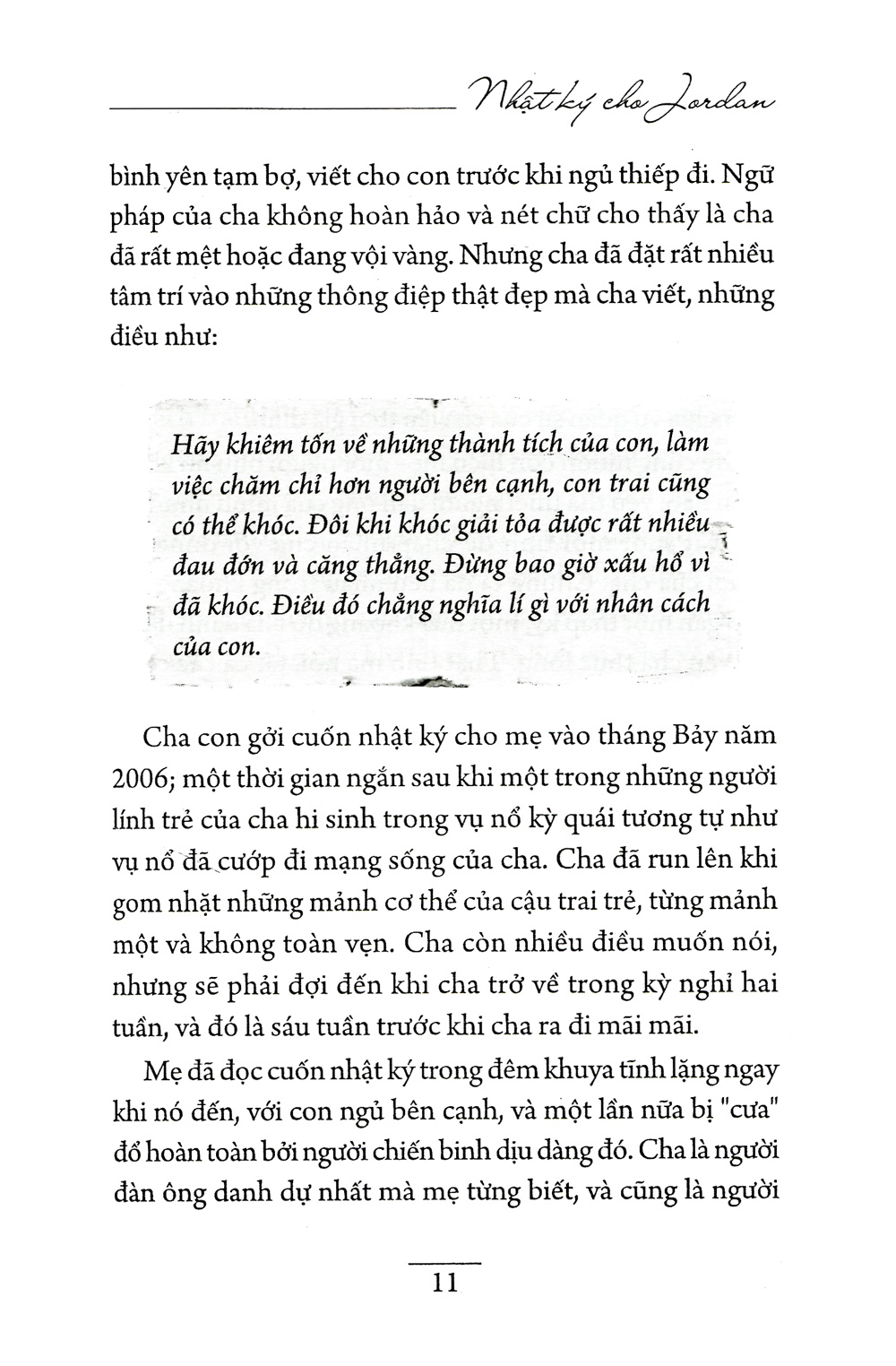 nhật ký cho jordan