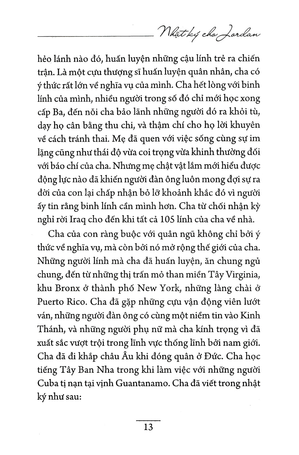 nhật ký cho jordan