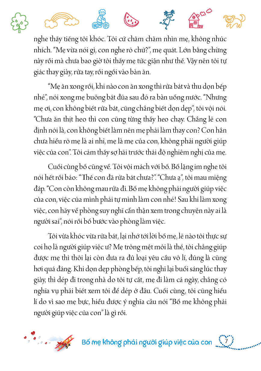 nhật ký trưởng thành của đứa con ngoan - bố mẹ không phải người giúp việc của con (tái bản 2023)