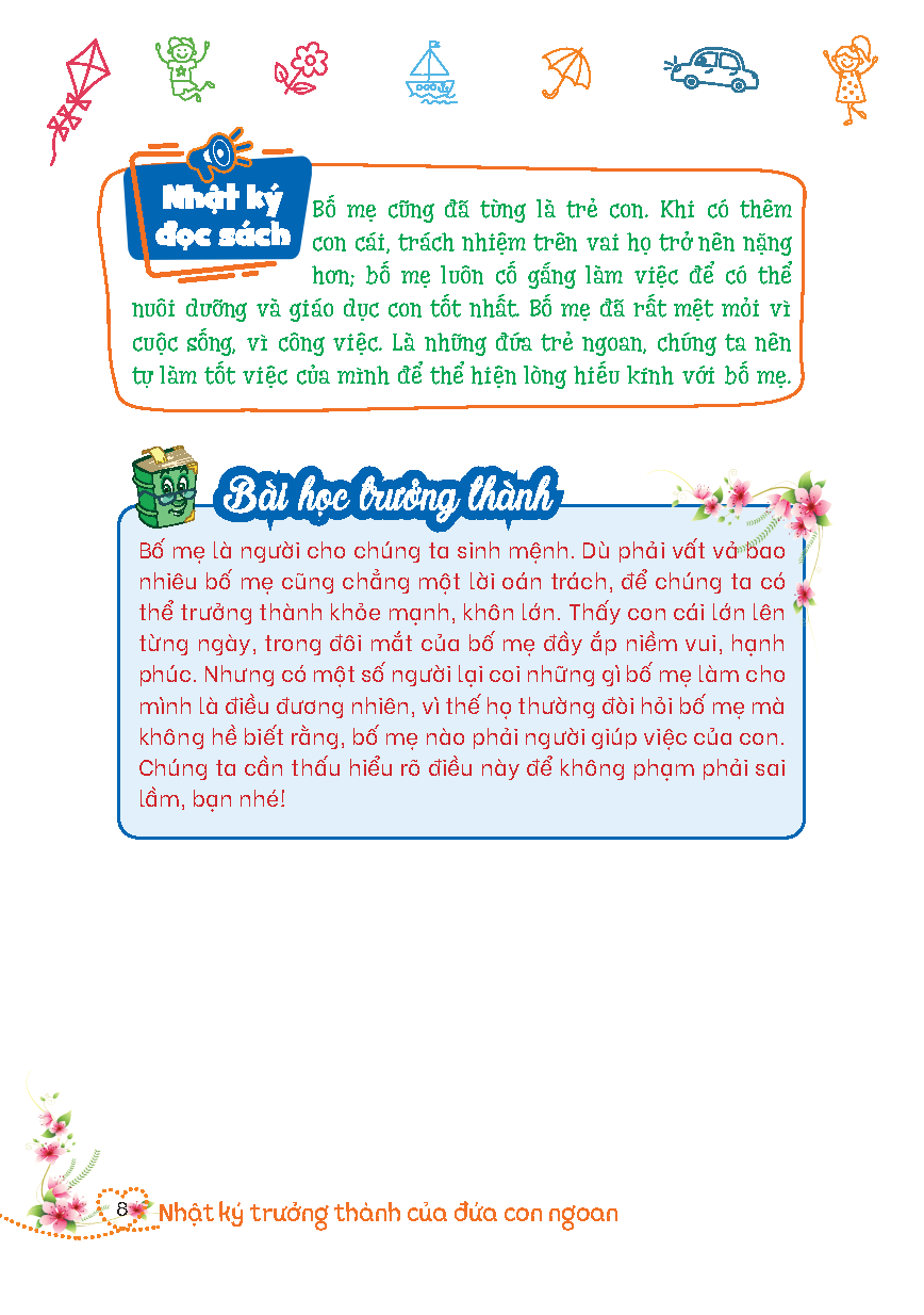 nhật ký trưởng thành của đứa con ngoan - bố mẹ không phải người giúp việc của con (tái bản 2023)